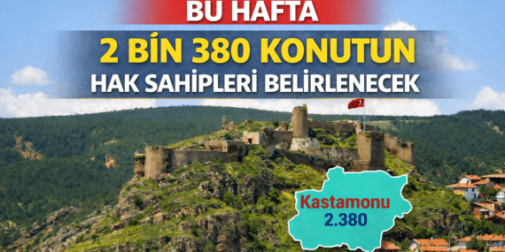 Bu Hafta 2 Bin 380 Konutun Hak Sahipleri Belirlenecek
